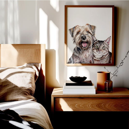 11x14 Custom Watercolor Pet Portraits